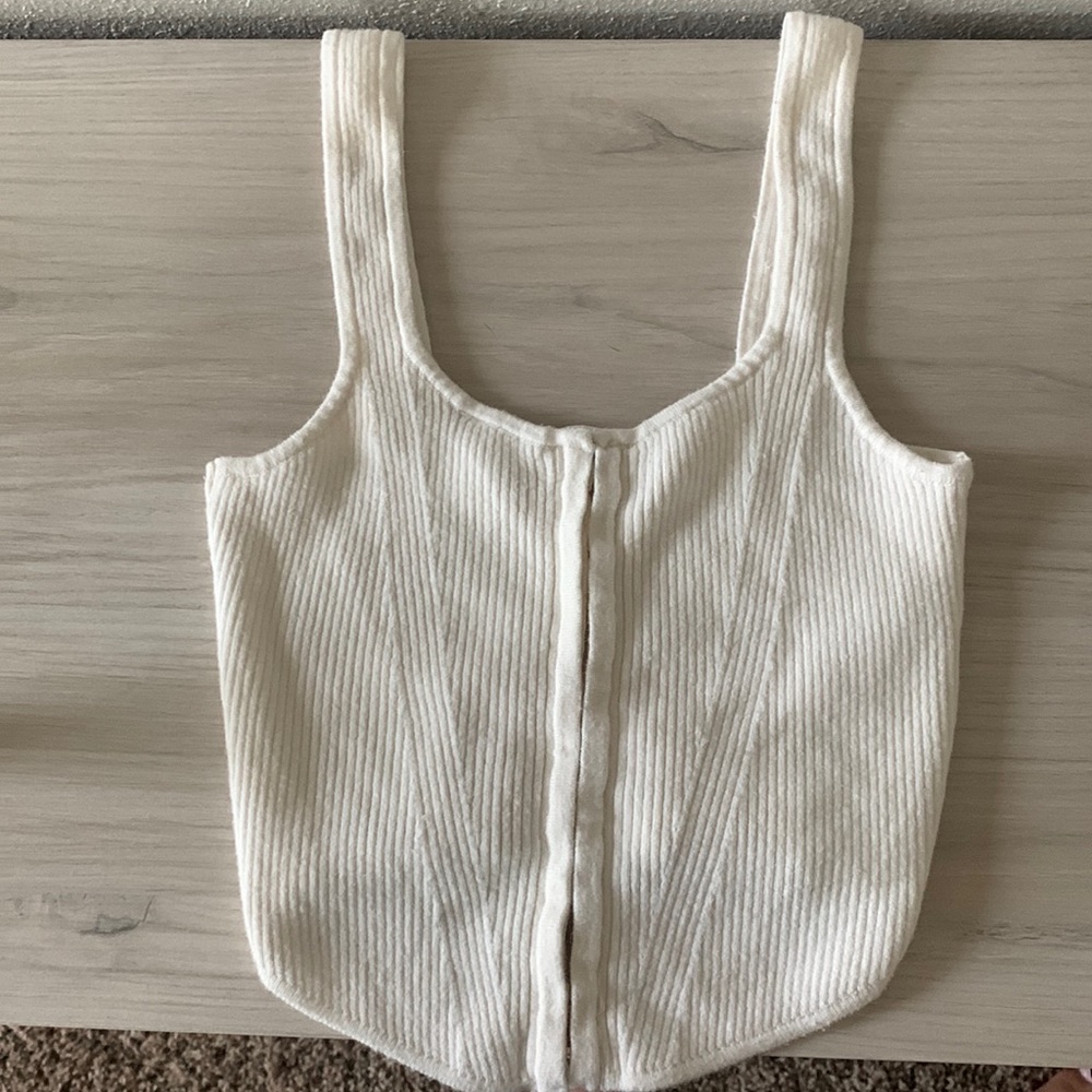 Abercrombie Ribbed Knit Cropped Corset - Size Small